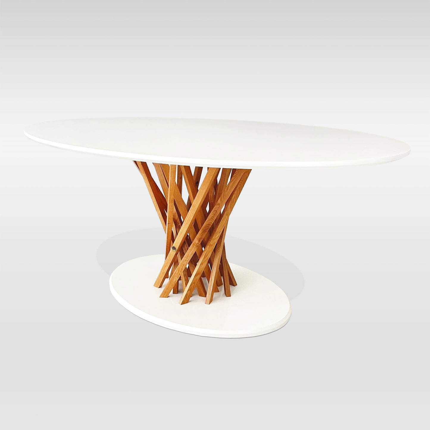 Ygdra dining table shown from a 45 degree angle