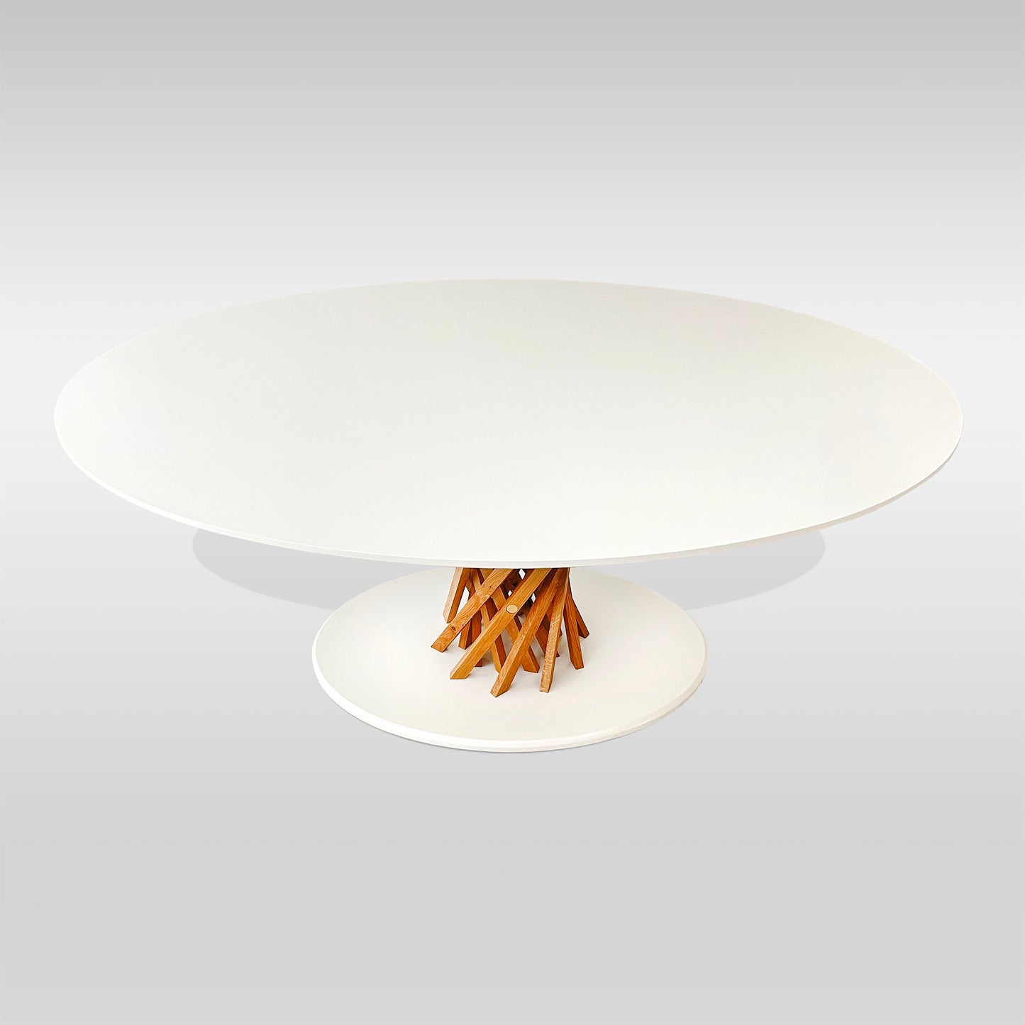 Ygdra dining table shown from above at an angle